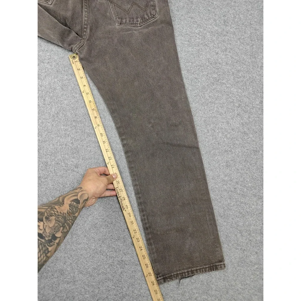 Vintage Wrangler 13MWZKL Jeans Mens 32x30 Brown Cowboy Cut Bootcut Denim Pants